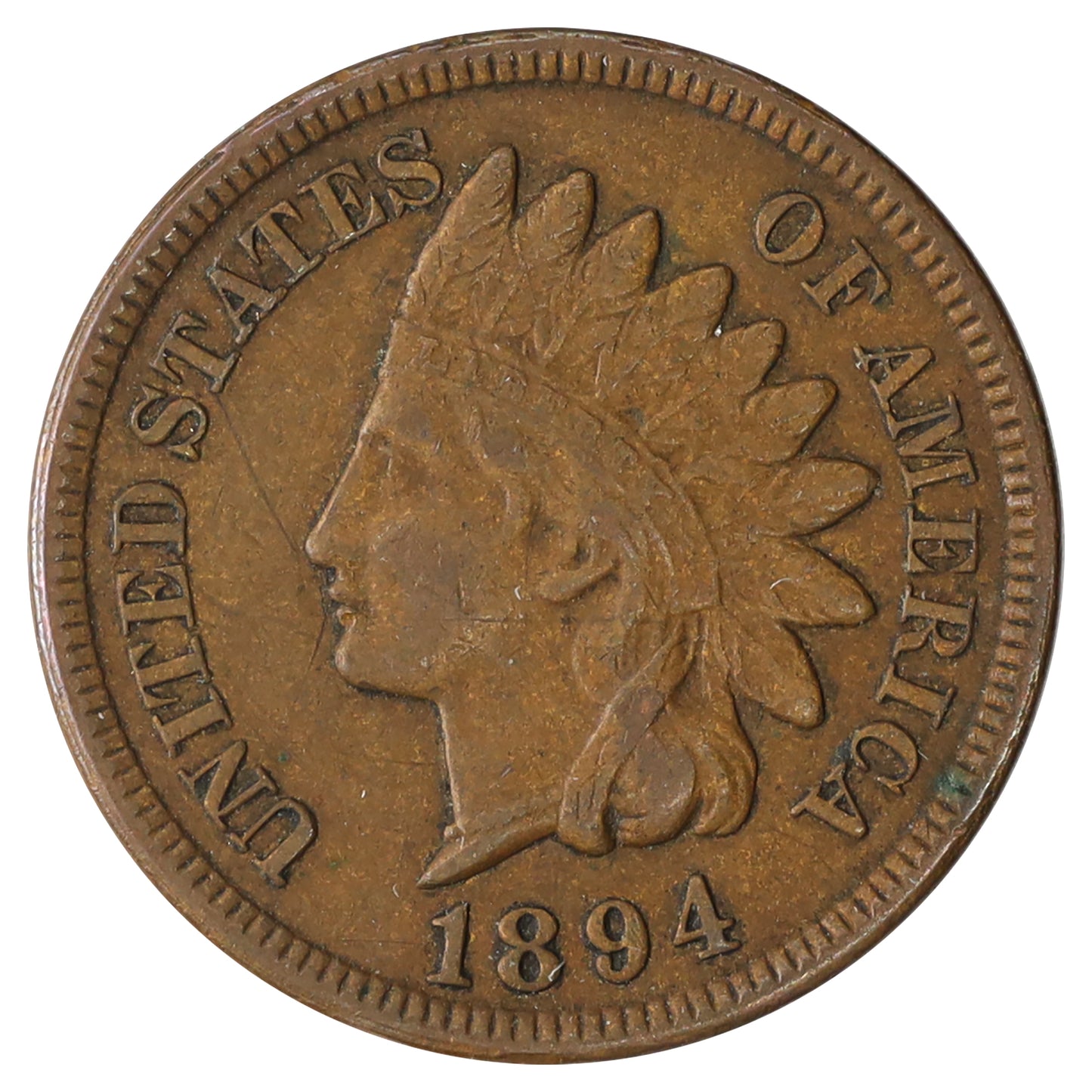 1894 USA Cent Extra Fine (EF40) Corroded