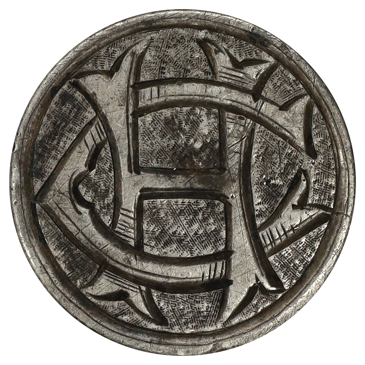 1876 Love Token on USA Dime: "CH"