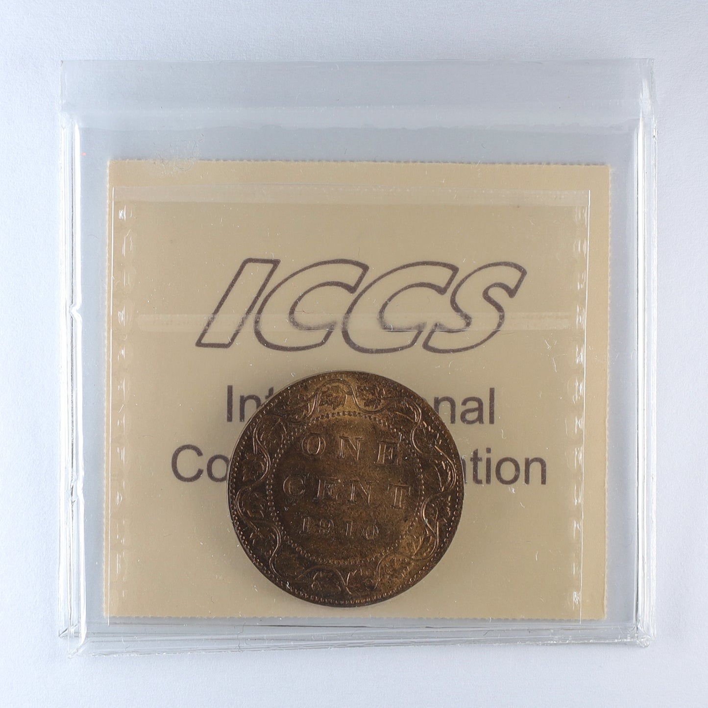 1910 Canada 1-cent ICCS Certified MS62 Red & Brown (DOD)