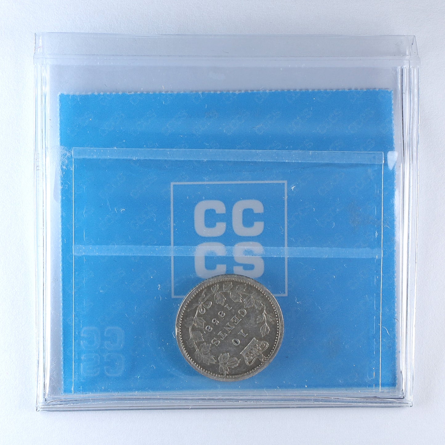 1858 Canada 10-cents CCCS Certified VF20 (Lightly Cleaned)