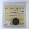 1896 Obv. 6 Canada 10-cents ICCS Certified VF20 (Toned)