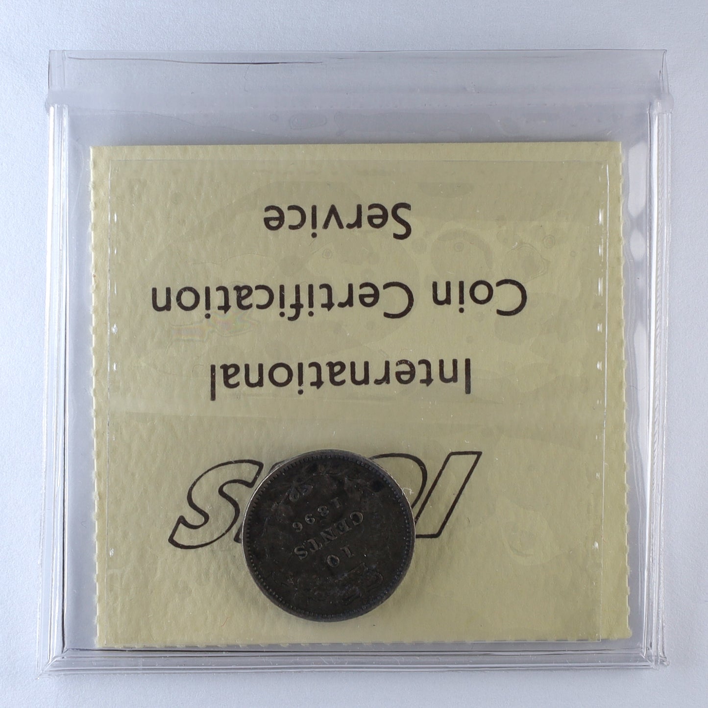 1896 Obv. 6 Canada 10-cents ICCS Certified VF20 (Toned)
