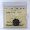 1899 Large 9s Canada 10-cents ICCS Certified VF20 (Scratched)