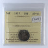 1917 Canada 10-cents ICCS Certified AU50 (Toned)
