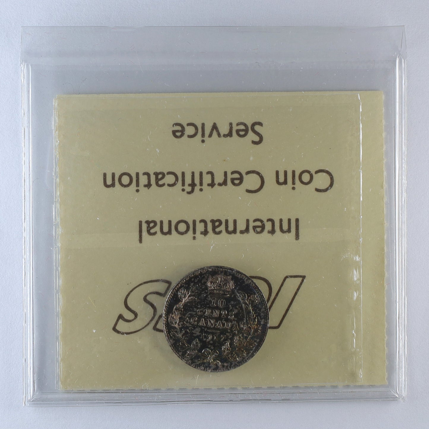 1917 Canada 10-cents ICCS Certified AU50 (Toned)