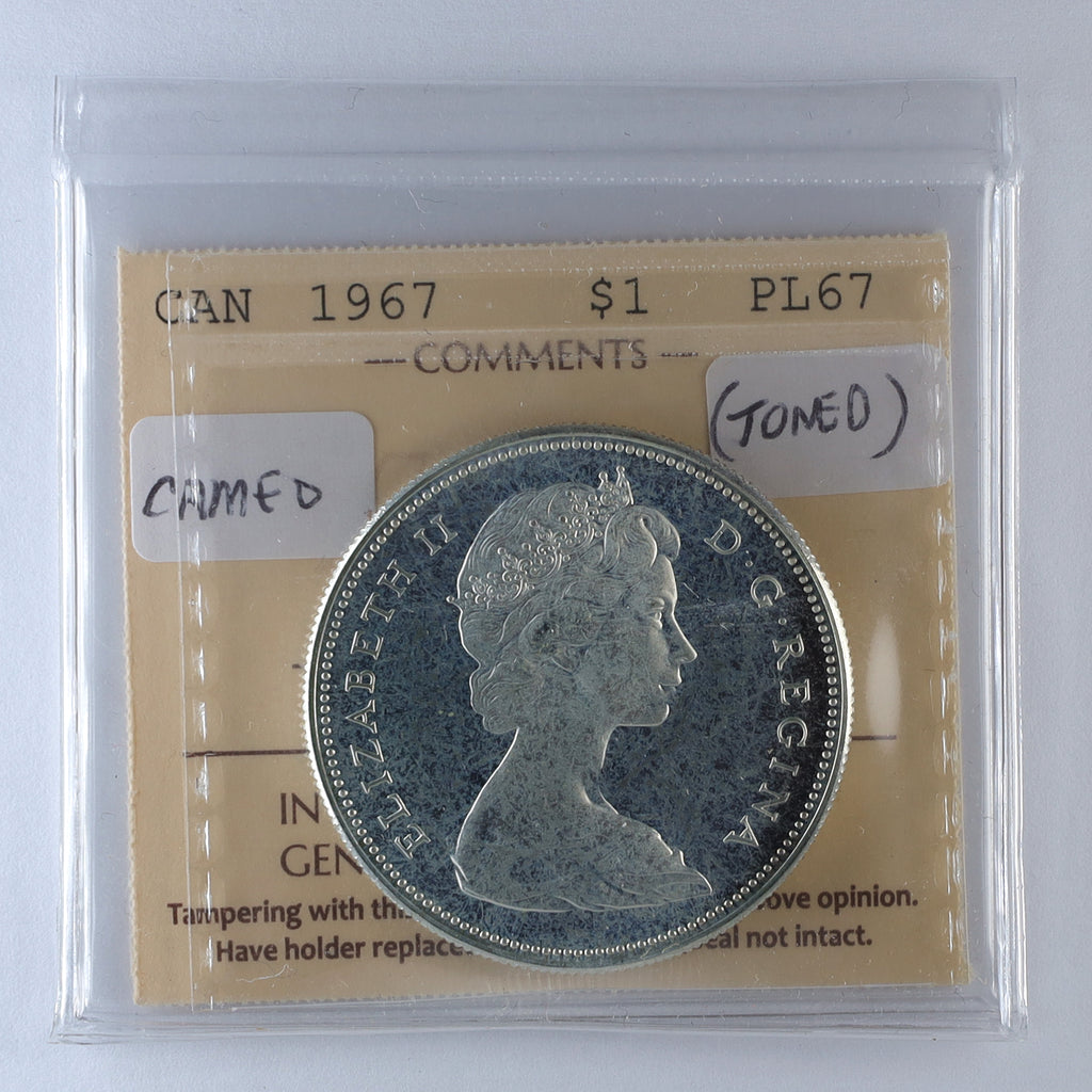 1967 Canada Dollar ICCS Certified PL67 Cameo (Toned)