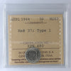 Australia 1944 Threepence Type 1 ICCS Certified MS63 (DOD)