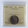 Czechoslovak Republic 1947 2 Koruny ICCS Certified MS65 (DOD)