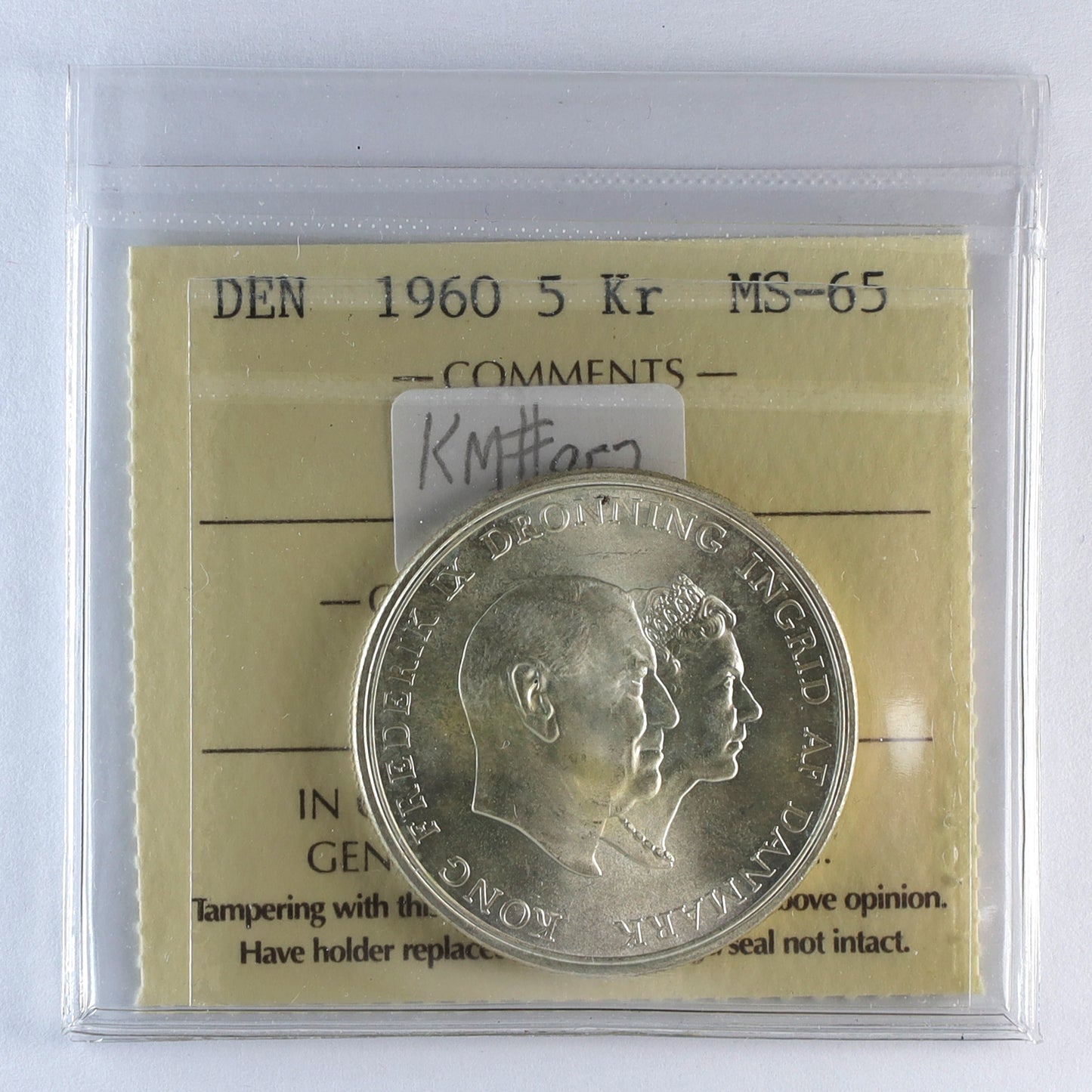 Denmark 1960 5 Kroner ICCS Certified MS65 (DOD)