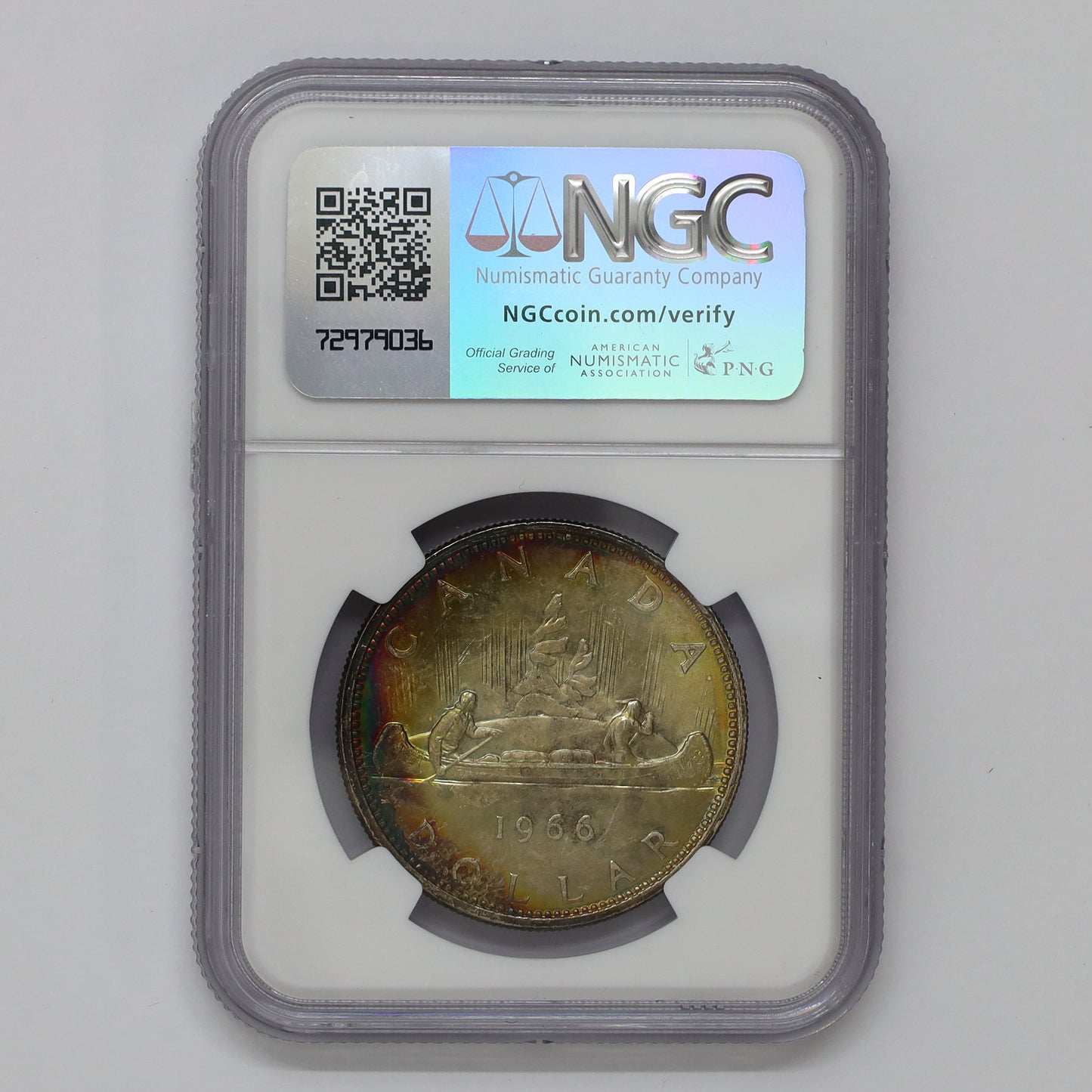 1966 Large Beads Canada Dollar NGC Certified MS63 (DOD)