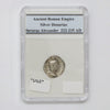 Ancient Rome 222-235 AD Severus Alexander Silver Denarius in Slab (DOD)