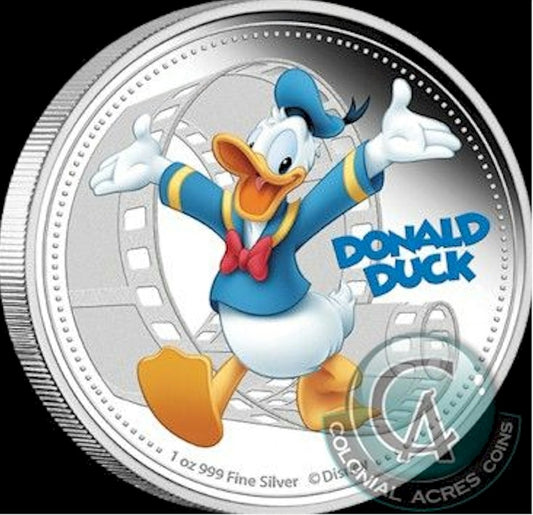 2014 Niue $2 Mickey and Friends - Donald Duck Silver Proof (No Tax)