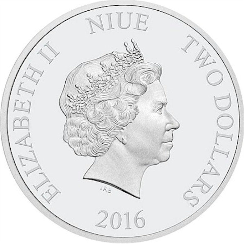 2016 Niue $2 Disney Princesses - Pocahontas Proof Silver (No Tax)