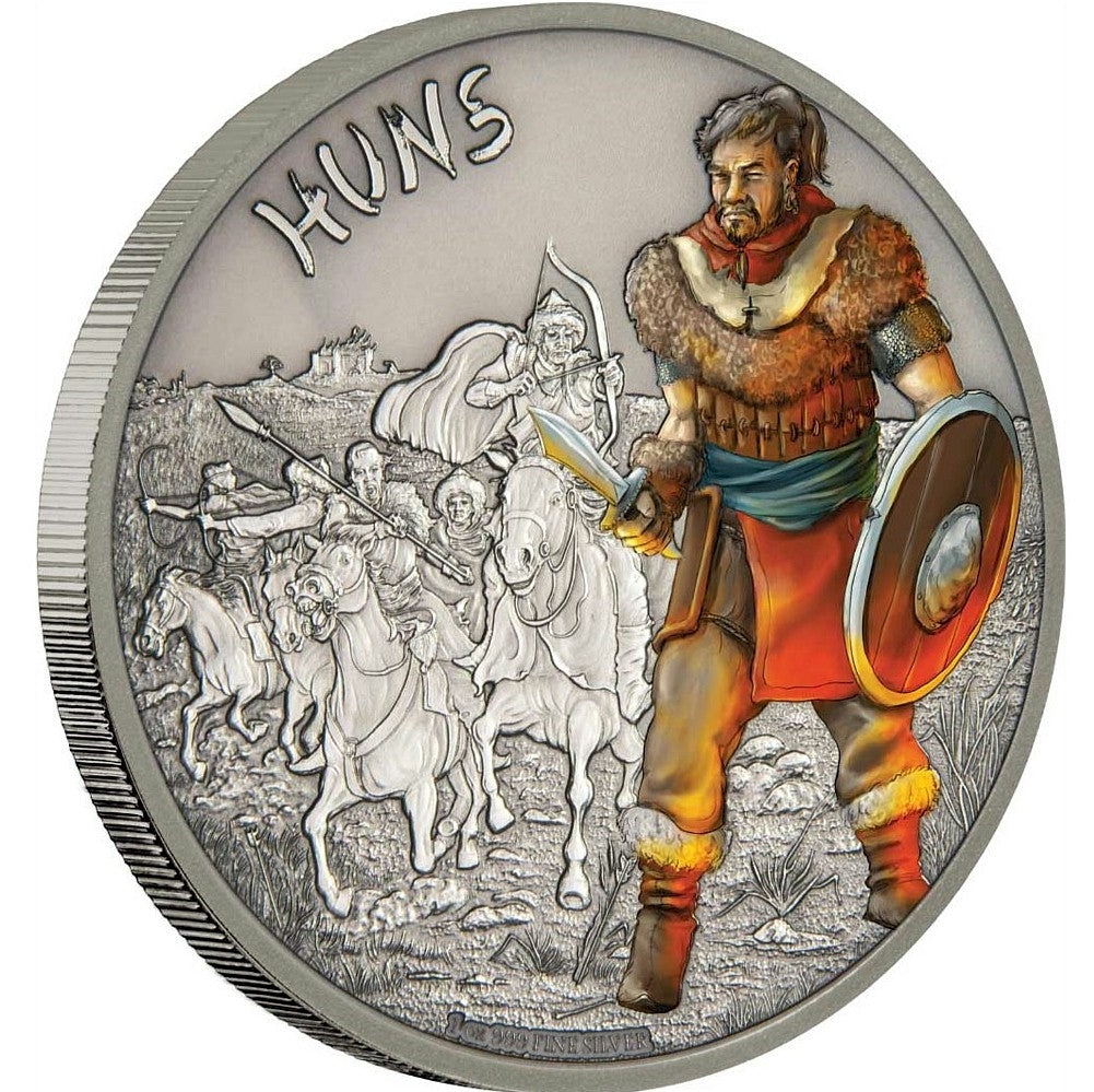 2017 Niue $2 Warriors of History - Huns 1oz. Fine Silver (No Tax)
