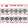 1999 Millennium 25ct Canada 12-coin set in sleeve (coins lightly toned)
