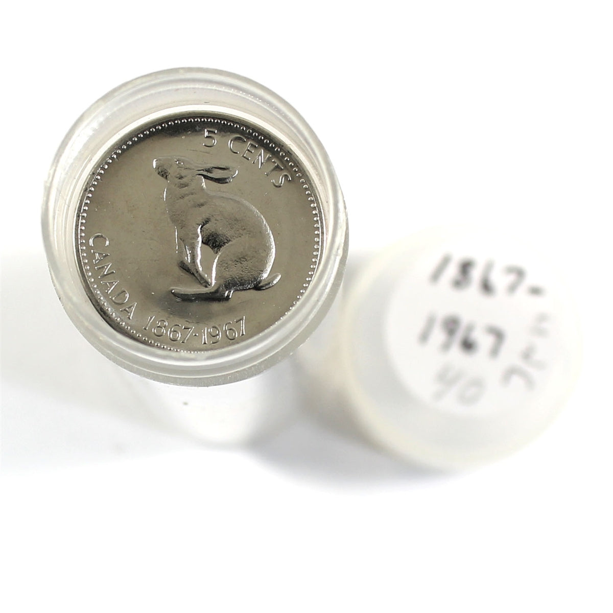 1967 Rabbit Canada 5-cent Roll of 40Pcs, Mint State (Some toned ...