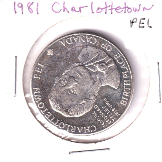 1981 Charlottetown, PEI, Fathers of Confederation Trade Dollar: Samuel Leonard Tilley