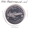 1993 Manitoulin Haweater Two Dollar Token: Lion's International 75th / Health Centre