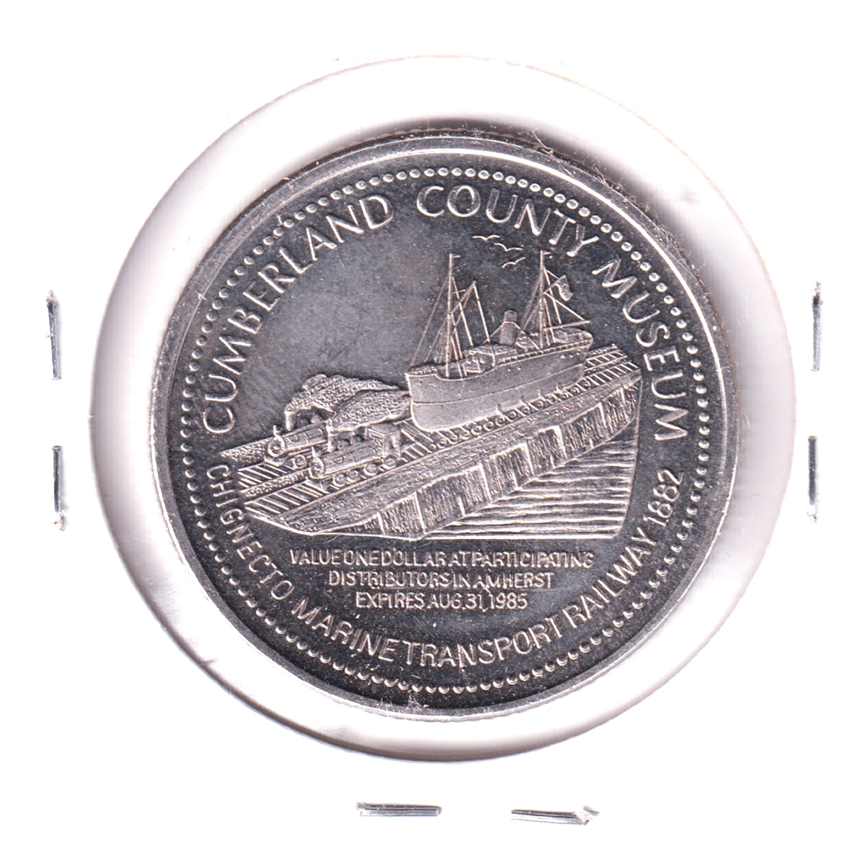 1985 Amherst, NS, Trade Dollar Token: Cumberland County Museum