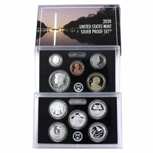 2020 S USA Silver Proof Set (No W nickel; some toning, light wear on sleeve)