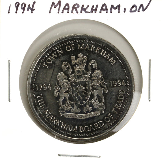 1994 Markham, ON, Two Dollar Trade Token: William Moll Berczy