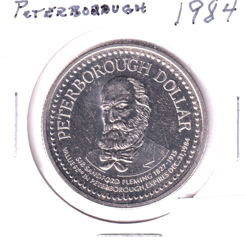 1984 Peterborough Dollar Trade Token: Sir Sandford Fleming
