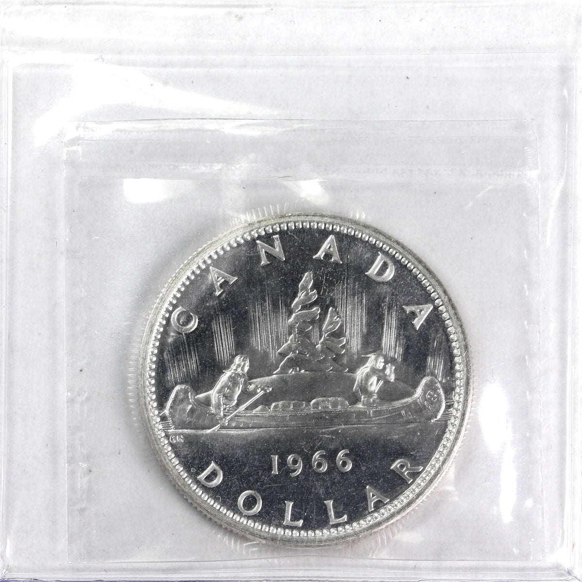 1966 Large Beads Canada Dollar ICCS Certified PL65 Heavy Cameo