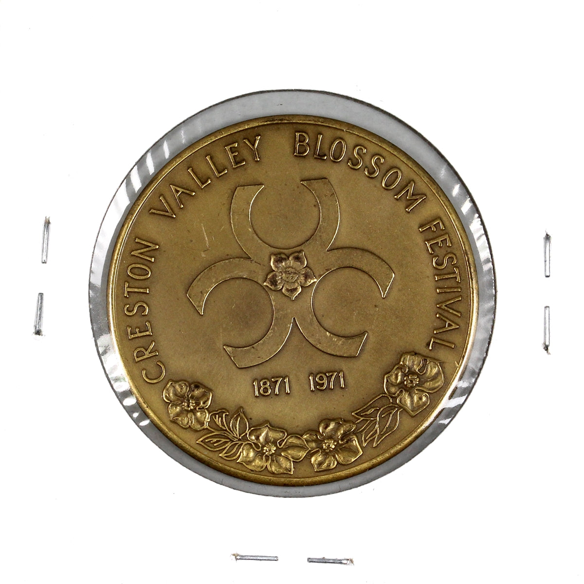 1971 Creston, BC, Centennial Blossom Dollar Trade Token