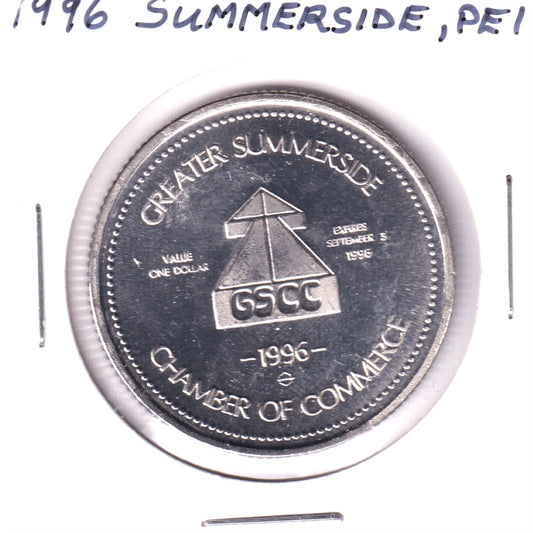 Summerside, Prince Edward Island, 1996 Matthew Dollar Trade Token