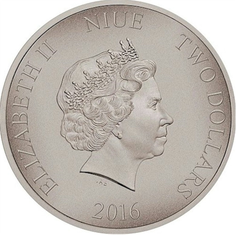 2016 Niue $2 Warriors of History - The Samurai Antique Finish Fine Silver (No Tax)