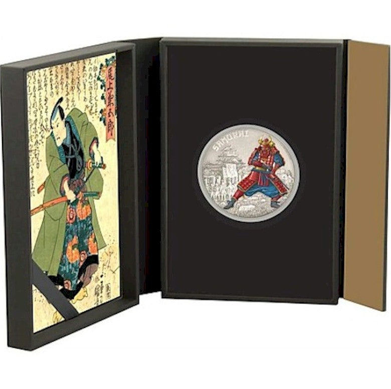 2016 Niue $2 Warriors of History - The Samurai Antique Finish Fine Silver (No Tax)
