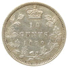 1870 Narrow 0 Canada 10-cents VF-EF (VF30) Impaired