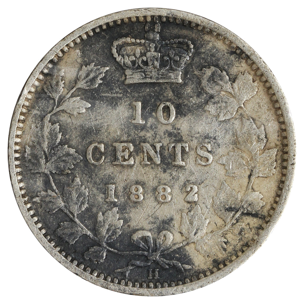 1882H Canada 10-cents Very Fine (VF-20) Impaired