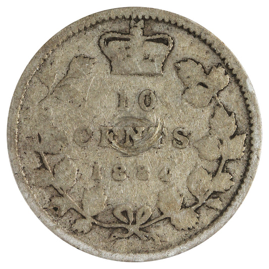 1884 Canada 10-cents Good (G4) Scratched
