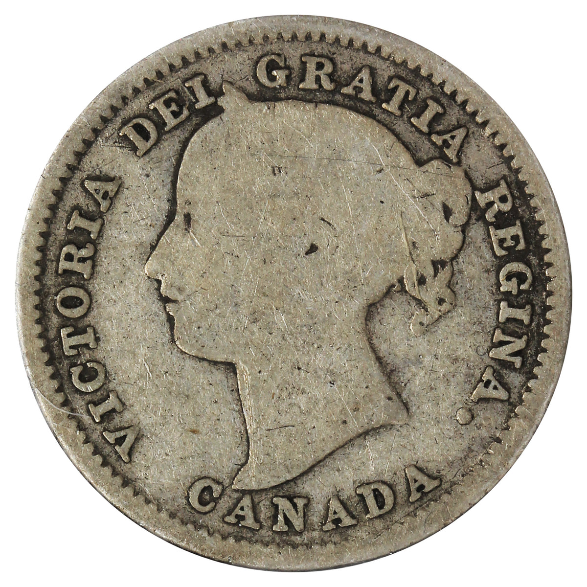 1884 Canada 10-cents Good (G4) Scratched
