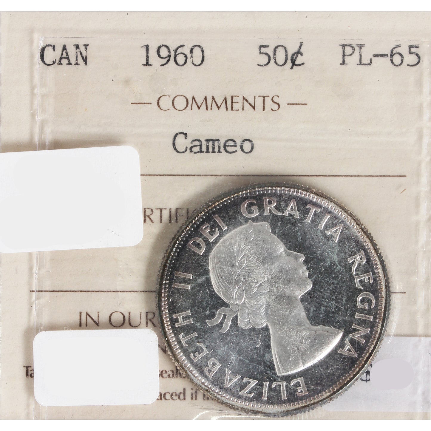1960 Canada 50-cents ICCS Certified PL65 Cameo