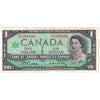 BC-45b 1967 Canada $1 Beattie-Rasminsky, Neat Number, M/O, VF-EF