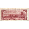 ERROR Cut Out of Register BC-38a-E25-i 1954 Canada $2 Beattie-Coyne,  VF