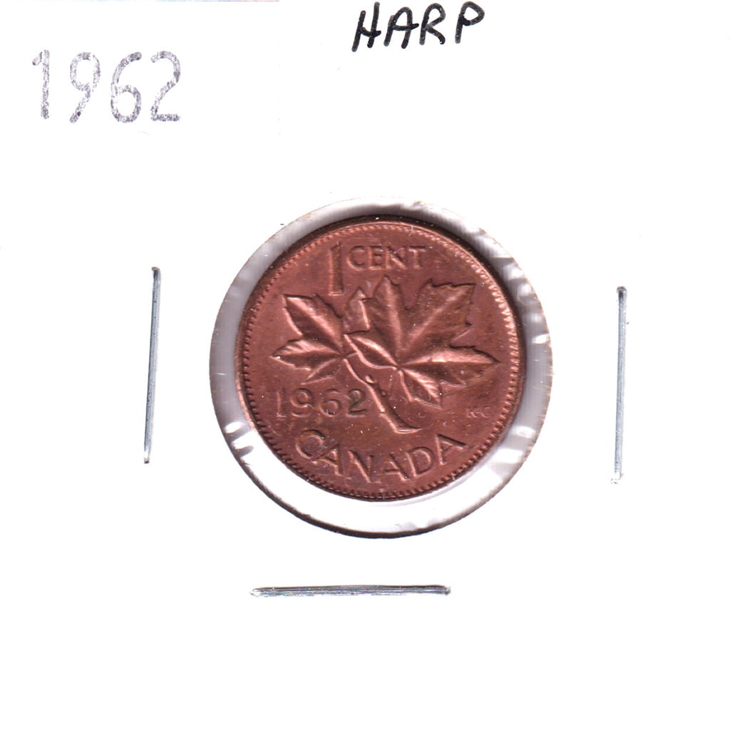 1962 Harp Variety Canada 1-cent, Circulated