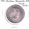 1981 Chatham-Newcastle, NB, Pioneer Dollar Trade Token with Caribou