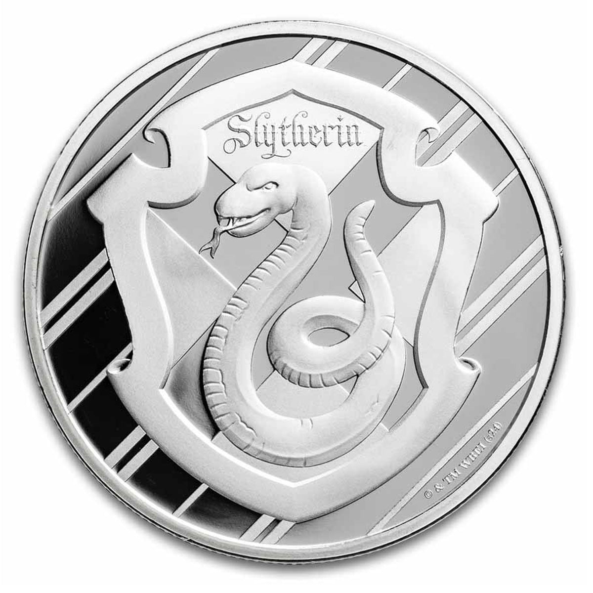 4x Harry Potter: Houses of Hogwarts 1oz Silver (No Tax) 4pcs. May have toning spots/scr capsule.