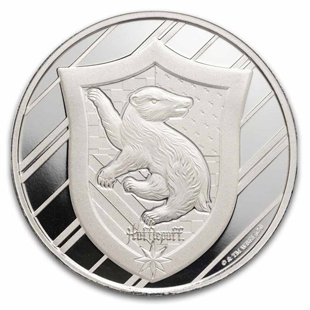 4x Harry Potter: Houses of Hogwarts 1oz Silver (No Tax) 4pcs. May have toning spots/scr capsule.