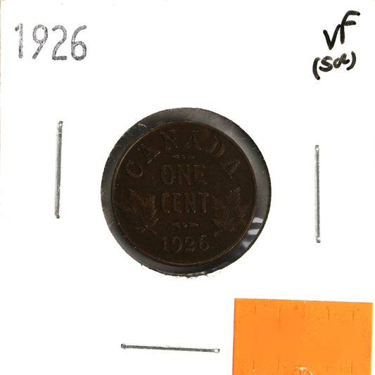 1926 Canada 1-cent Very Fine (VF20) Scratched, Cleaned or Impaired