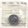 1946 Canada 5-cents ICCS Certified MS62