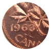 1963 Hanging 3 Canada 1-cent ICCS Certified MS63 Red