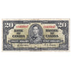 BC-25b 1937 Canada $20 Gordon-Towers F-VF. Tears, Writing or Impaired
