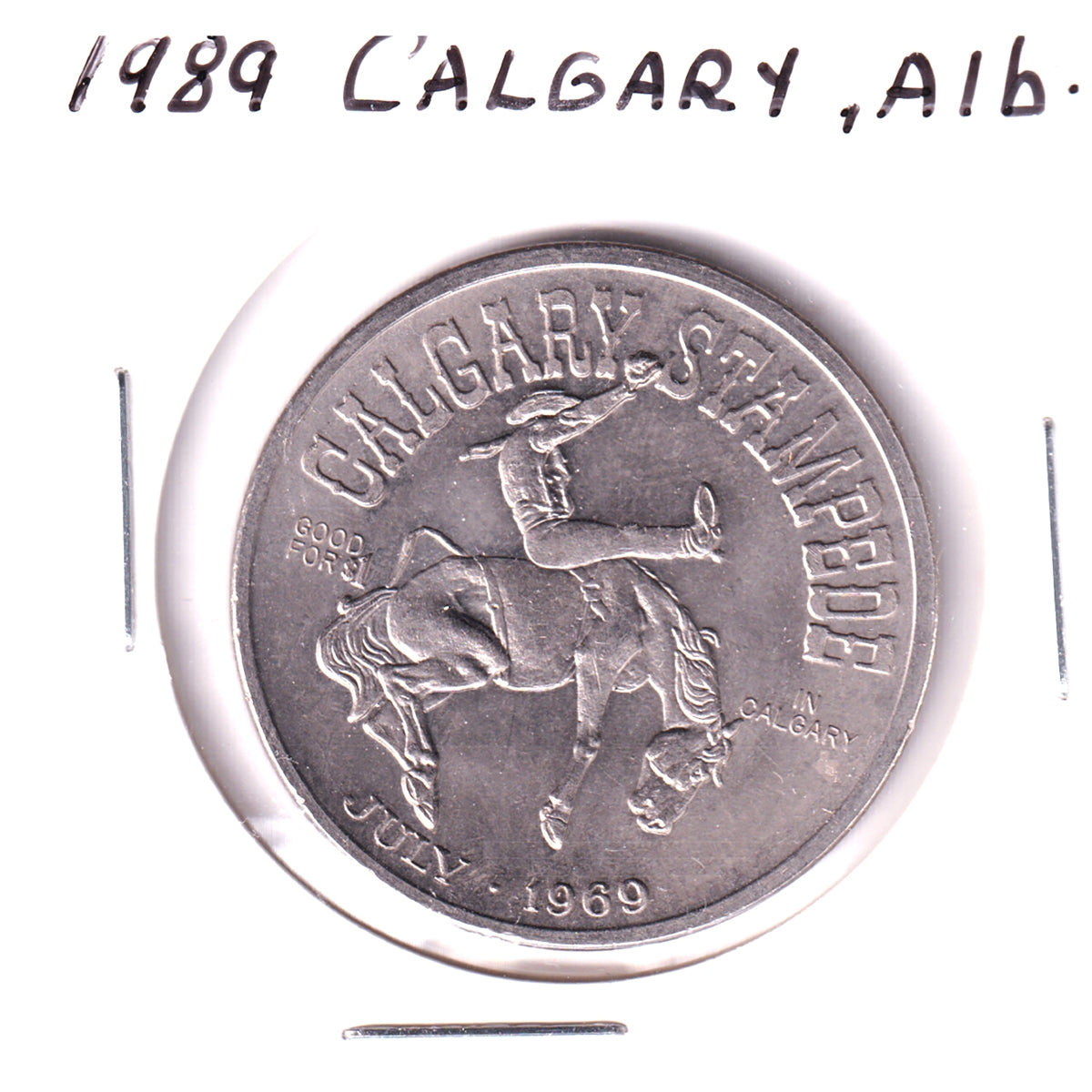 1969 Calgary Stampede Dollar Trade Token