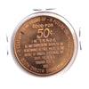 1961 Dakota Territoy Centennial 50-cent Trade Token (Spots, mark)