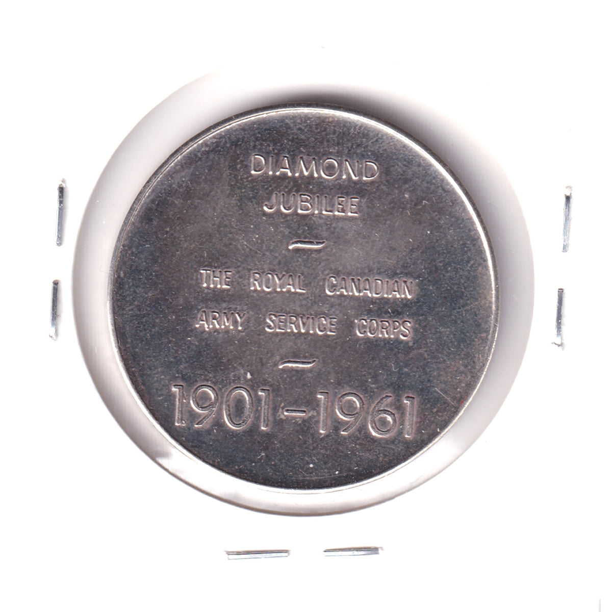 1961 Royal Canadian Army Service Corps Diamond Jubilee Medallion