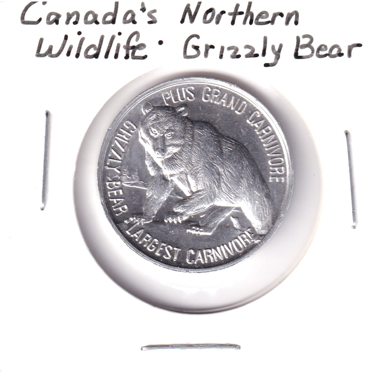 Canada's Northern Wildlife Medallion: Grizzly Bear, Largest Carnivore